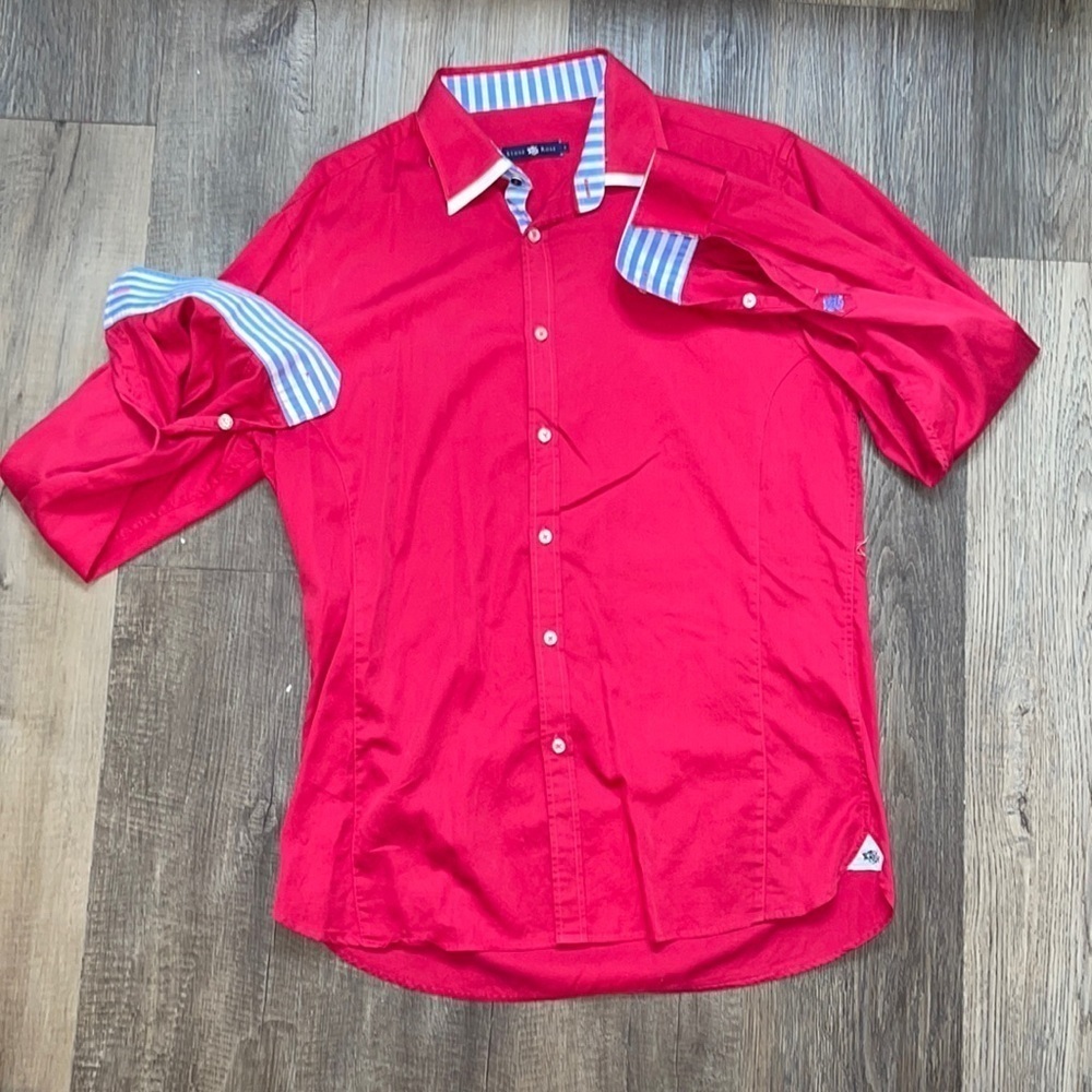 Stone rose shirt pink,white and blue  SZ 3 or M used couple times .